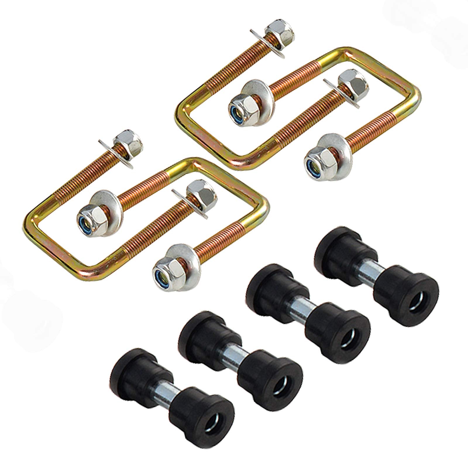 Roykaw Ezgo Txt Rear Heavy Duty Leaf Spring W/Bushings & Sleeves Kit For 1994-Up Golf Cart - 4 Leaf
