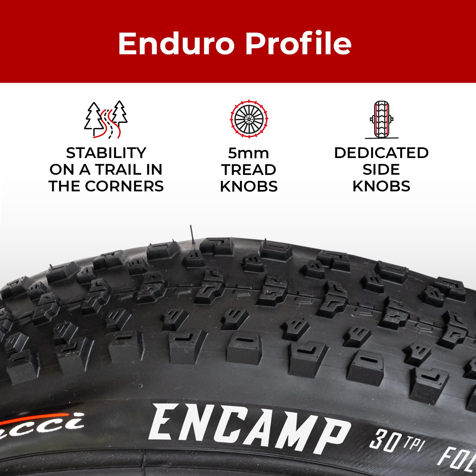 Fincci Encamp Pair Of Foldable 26 X 2.25 Mountain Bike Tire 57-559 For Road Mtb Offroad Bicycle - 26X2.25 Inch Bike Tires 2 Pack