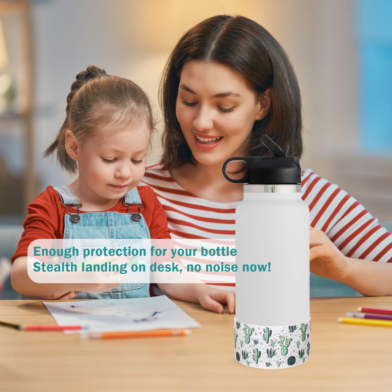 Protective Silicone Sleeve Boot 32Oz 40Oz Water Bottle For Hydro Flask, Yeti,Simple Modern,Takeya,Mira And Other Brand Water Bot