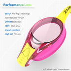 Zabert 2 Pack Girls Swim Goggles, Swimming Goggles For Girl Kids Toddler Youth Junior Children Child Age 3 4 5 6 7 8 9 10 11 12