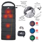 Mantuole Rectangular Heated Sleeping Bag Envelope Style 5Pcs Multi Usb Power Support Heating Pads, Operated With Battery Power B