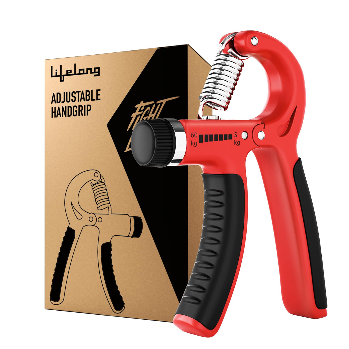 Lifelong Adjustable Hand Grip Strengthener|Adjustable Resistance (10kg60kg)|Hand Gripper for Men & Women for Gym Workout Hand E