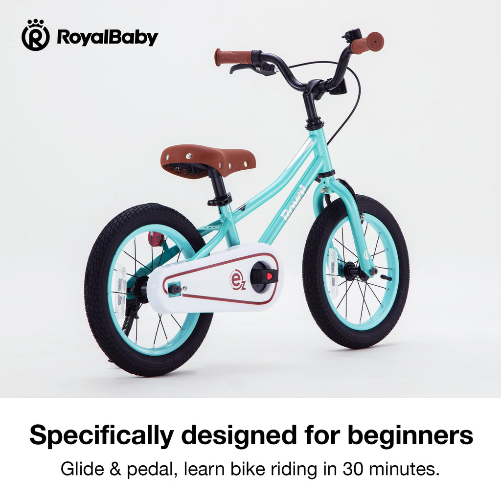Royalbaby Terra Ez Kids Bike, Easy Learn Balancing To Biking, 14 Inch Balance & Pedal Bicycle, Instant Assembly Toddlers Boys Gi