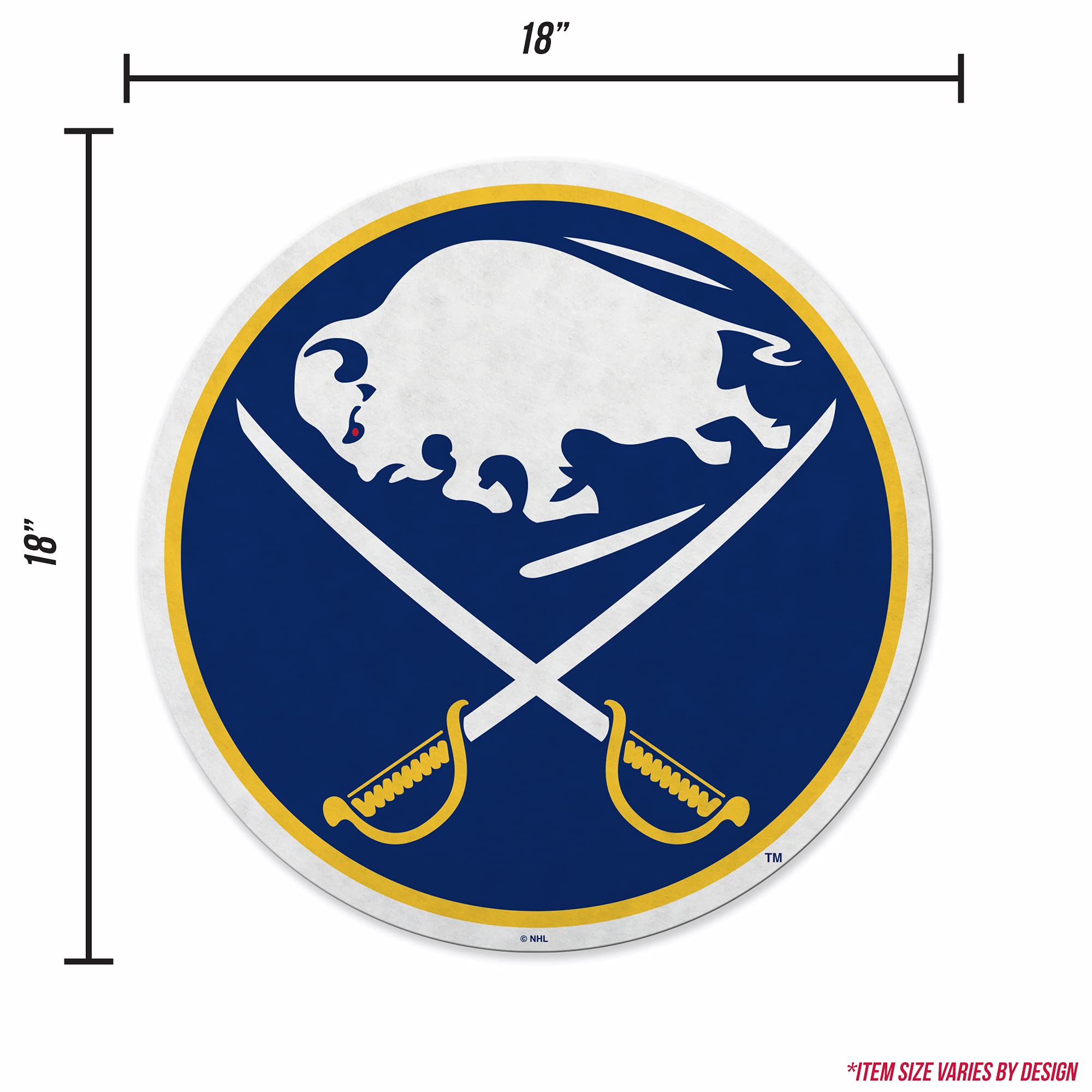 Rico Industries Nhl Buffalo Sabres Retro Shape Cut Pennant - Home And Living Room D  Cor - Soft Felt Ez To Hang