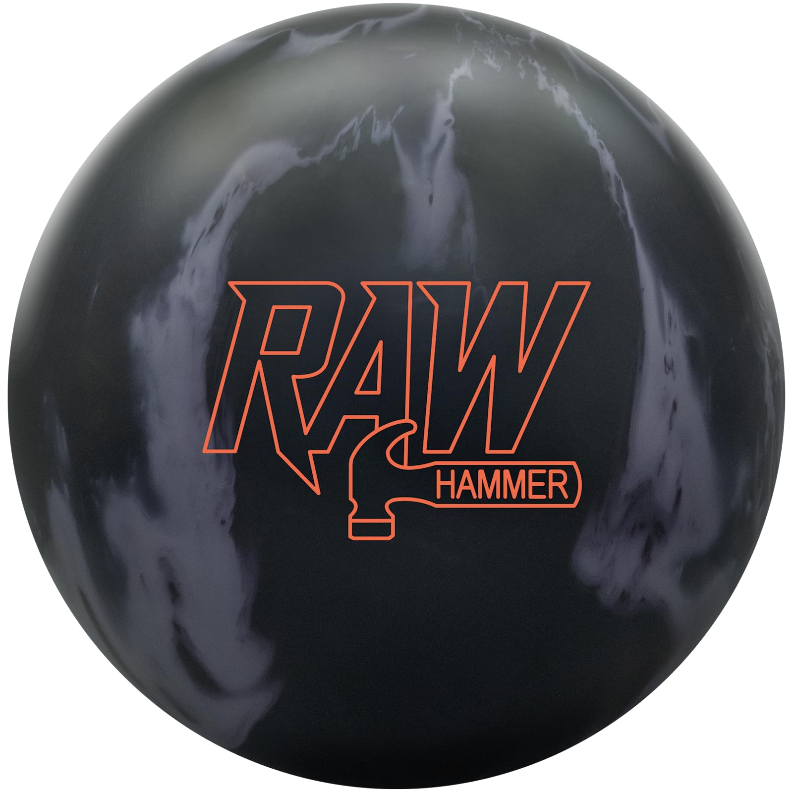 Hammer Raw Bowling Ball (Black/Grey, 15lbs)