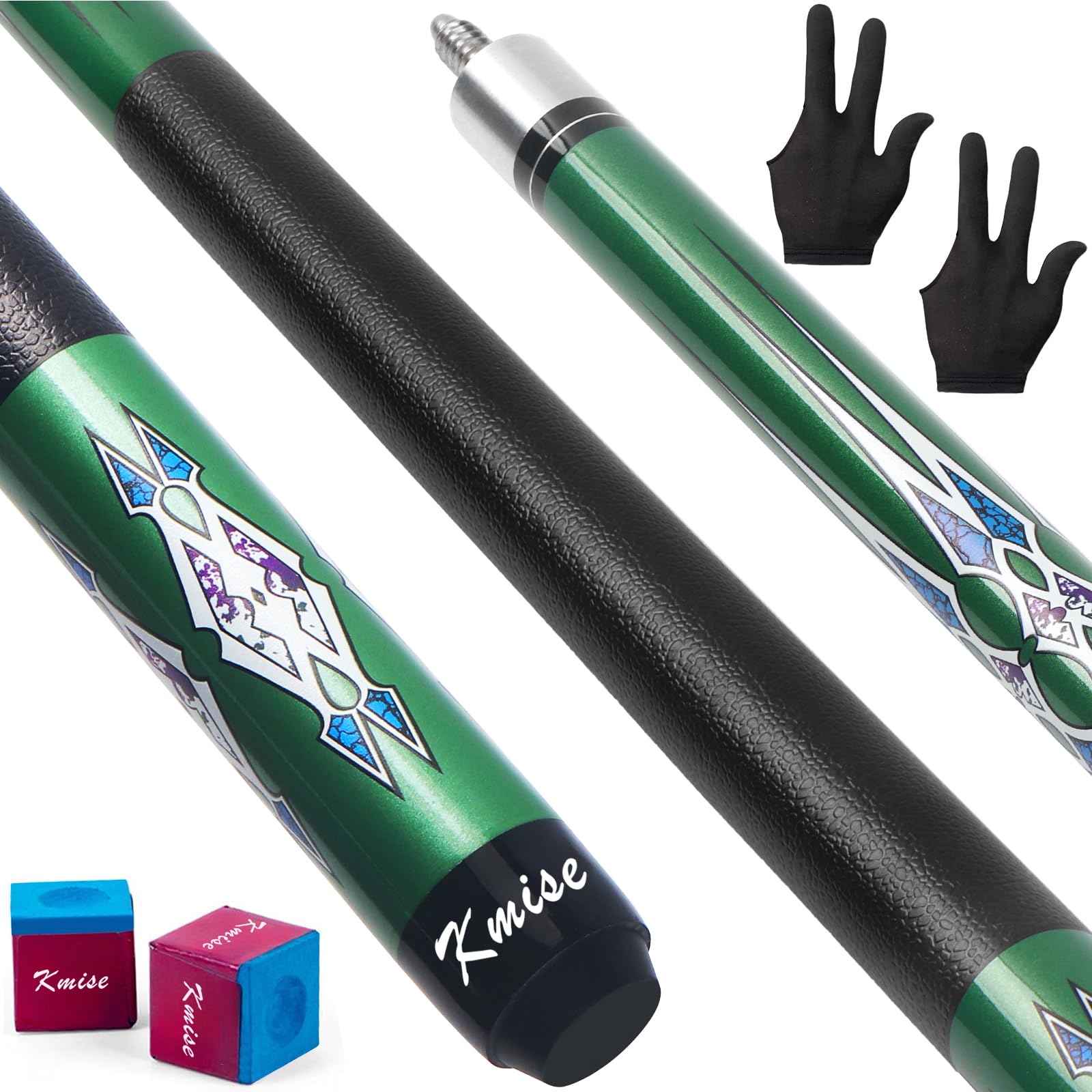 Kmise Pool Stick Set of 5, 58 18oz Pool Cue Stick, Canadian Maple Billiard Pool Cue Stick, Professional Pool Cue for Bar House P