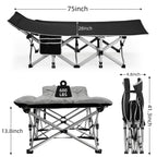 Fragess Portable Camping Cot, Sleeping Cots For Adults, 28 Extra Wide Folding Cot Max Load 600Lbs With Thick Mattress, Portable