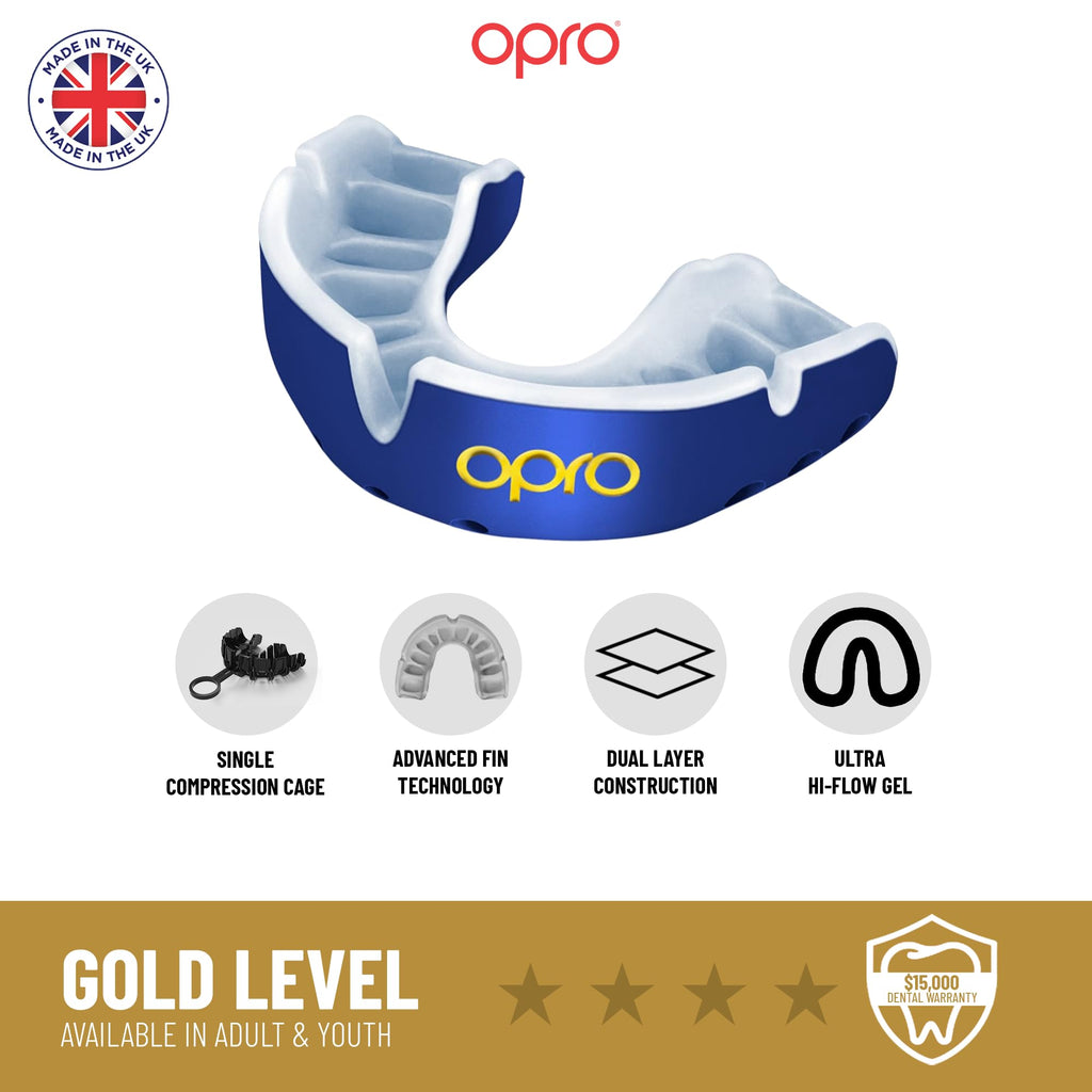 Opro Gold Level Ufc Mouthguard, Adults And Junior Sports Mouth Guard For Kids, Featuring Revolutionary Fitting Technology For Uf