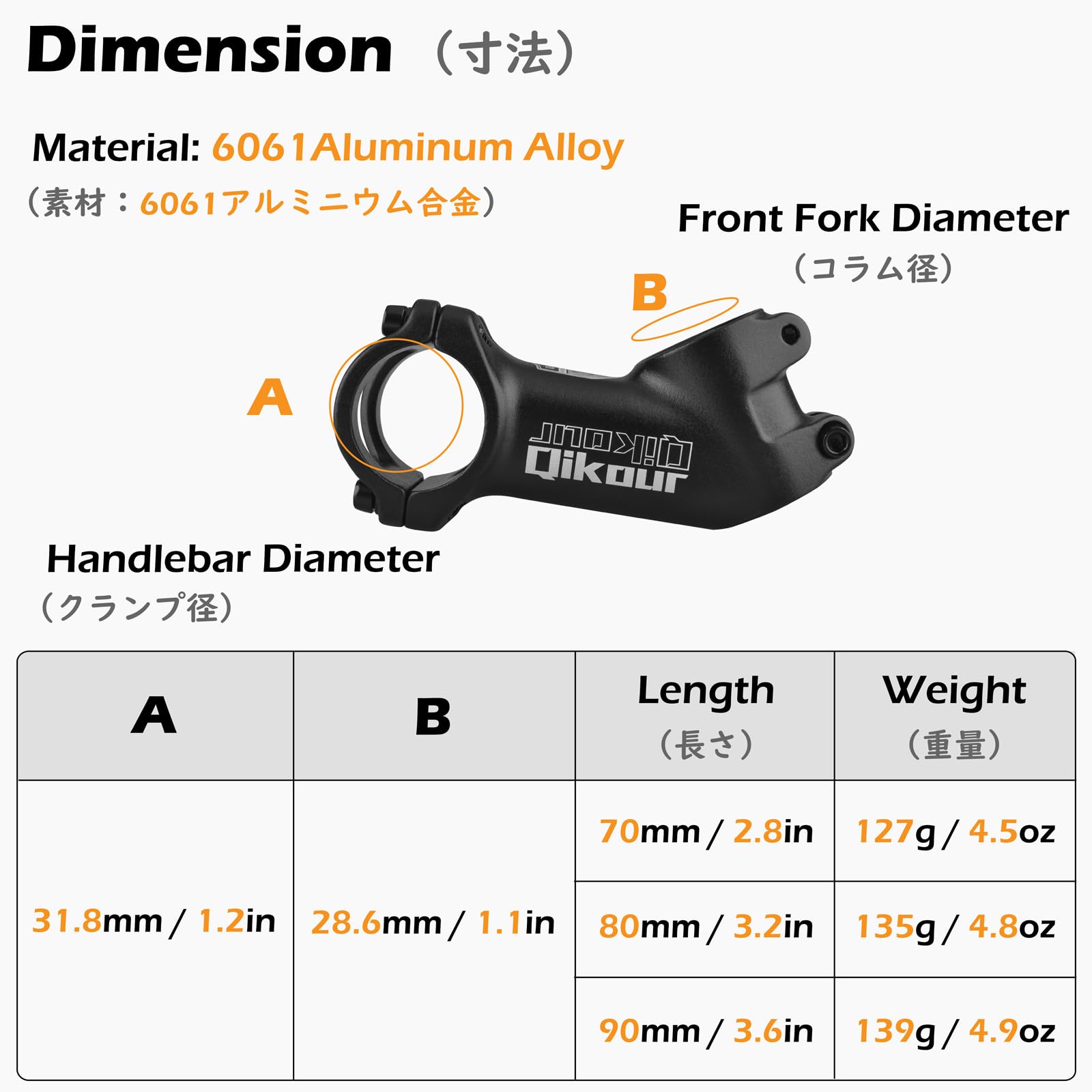 Triwonder 31.8 Bike Stem - 35 Degree, 70Mm, 80Mm, 90Mm - Mtb Stem For Road, Mountain, Bmx Bikes (Black, 31.8 X 80 Mm)