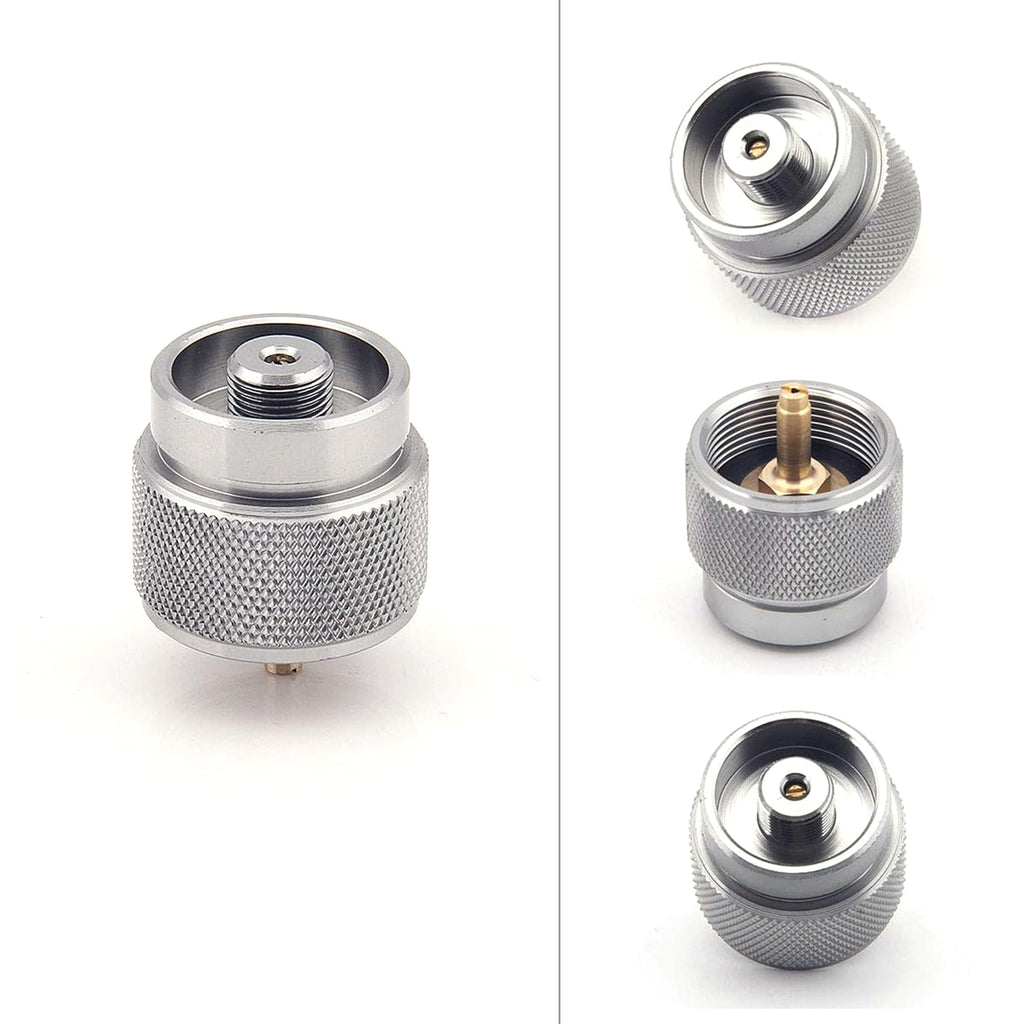 Hamans Propane Adapter Camping Stove Adapter Gas Adapter Converter Outdoor Propane Small Tank Input En417 Valve Output Cylinder