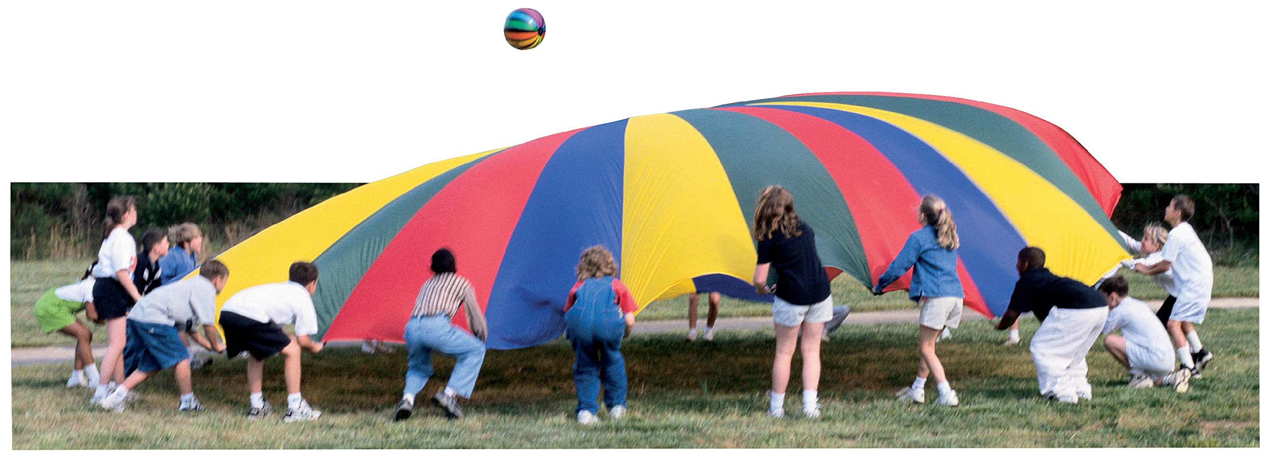 Sportime Gripstarchutes Parachute 4-Layer Construction And 30 Handles- 30 Foot Diameter