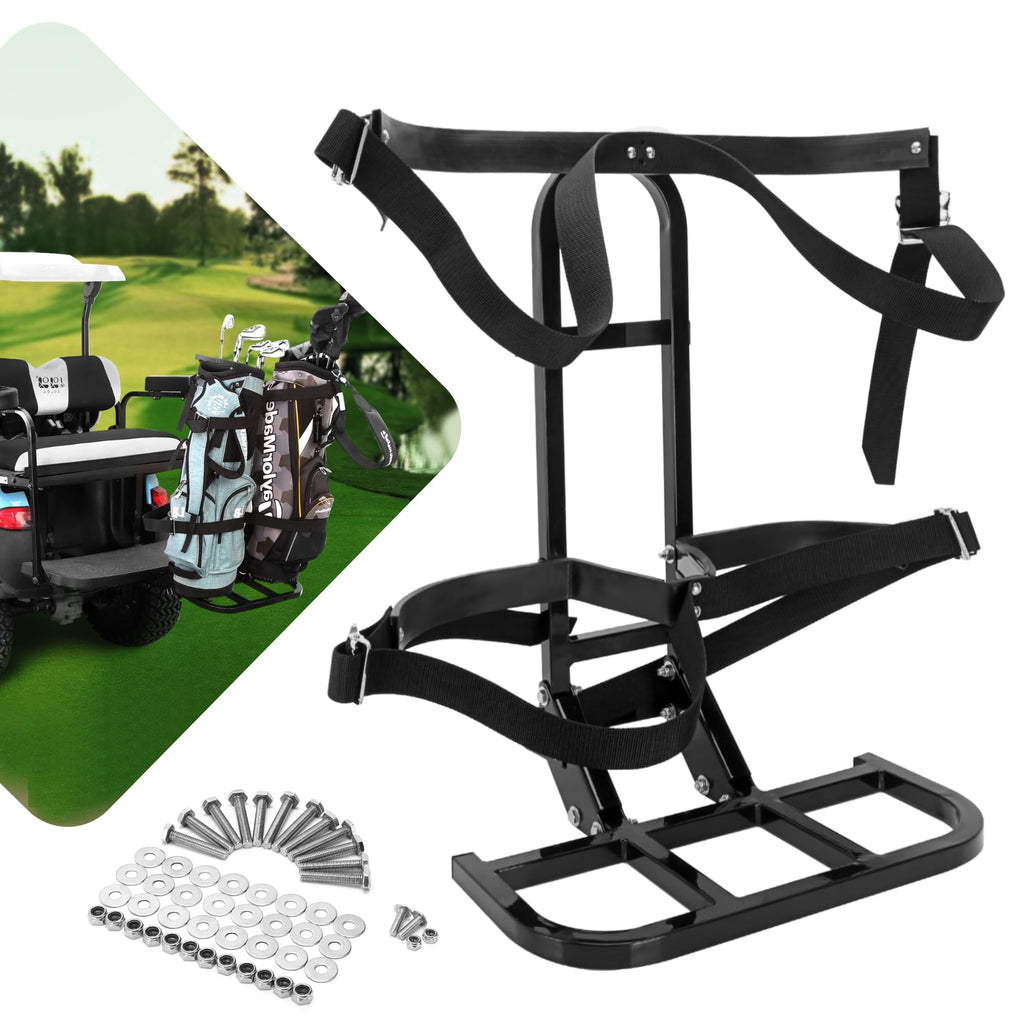 10L0L Universal Golf Cart Bag Holder Rack For Yamaha, Ezgo, Club Car Rear Seat Grab Bar, Don'T Occupy The Back Seat Space, No Dr