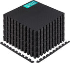 Yes4All Interlocking Exercise Eva Mat Floor Protector (120 Square Feet - Black - With Border) - Xpajz (Xpaj)
