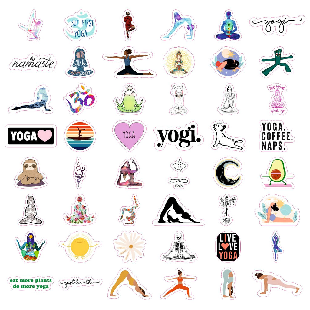 100Pcs Yoga Stickers And Decals, Yoga Gifts For Women, Yoga Gifts For Yoga Instructor, Yoga Lover, Yoga Gifts For Mom, Yoga Stic