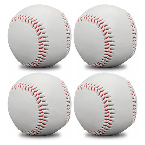 4 Baseball Softball Foam Core Standard Official Size 9 inch Suitable for Youth League Practice Training Machine Pitching for Sig