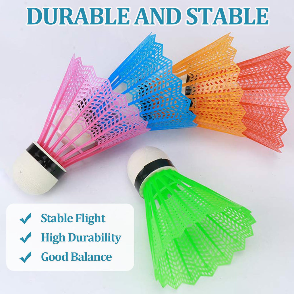 Hysagtek 12 Pcs Plastic Badminton Shuttlecocks Badminton Birdie Indoor Outdoor Sport Training Badminton Birds For Ball Training