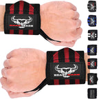 Beast Rage Weight Lifting Wrist Wraps Muscle Building Performance Training Gym Exercise Fitness Straps Thumb Loop Support Stretc