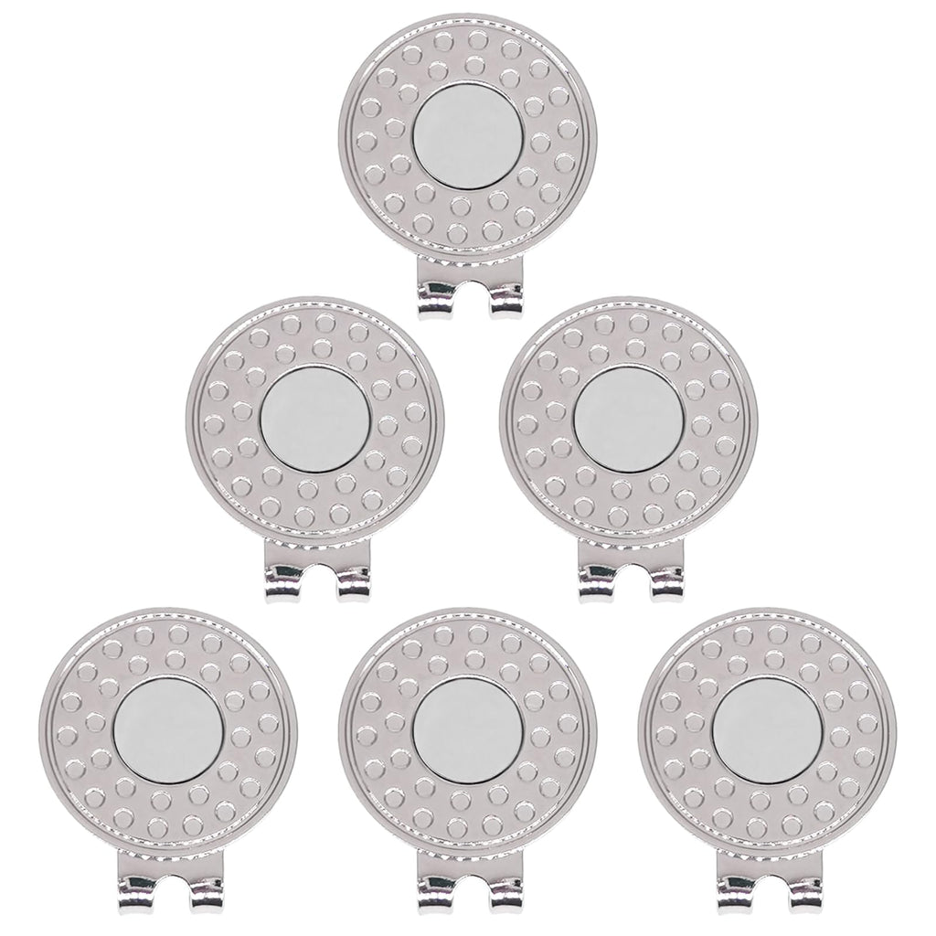 Onedigi 6Pcs Golf Hat Clips Magnetic Golf Ball Marker Holders For Golf Hats Caps Gloves Nickel-Plated Alloy Clips For Metal Golf