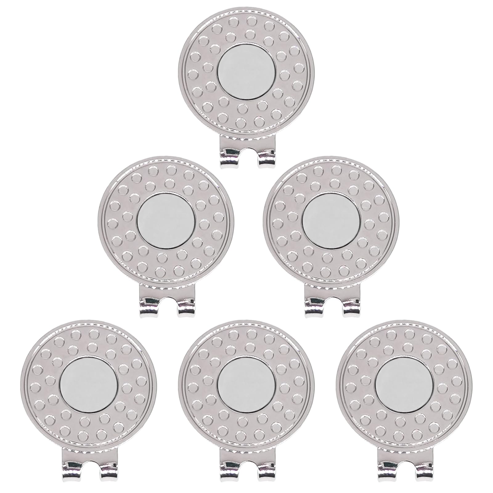 Onedigi 6Pcs Golf Hat Clips Magnetic Golf Ball Marker Holders For Golf Hats Caps Gloves Nickel-Plated Alloy Clips For Metal Golf