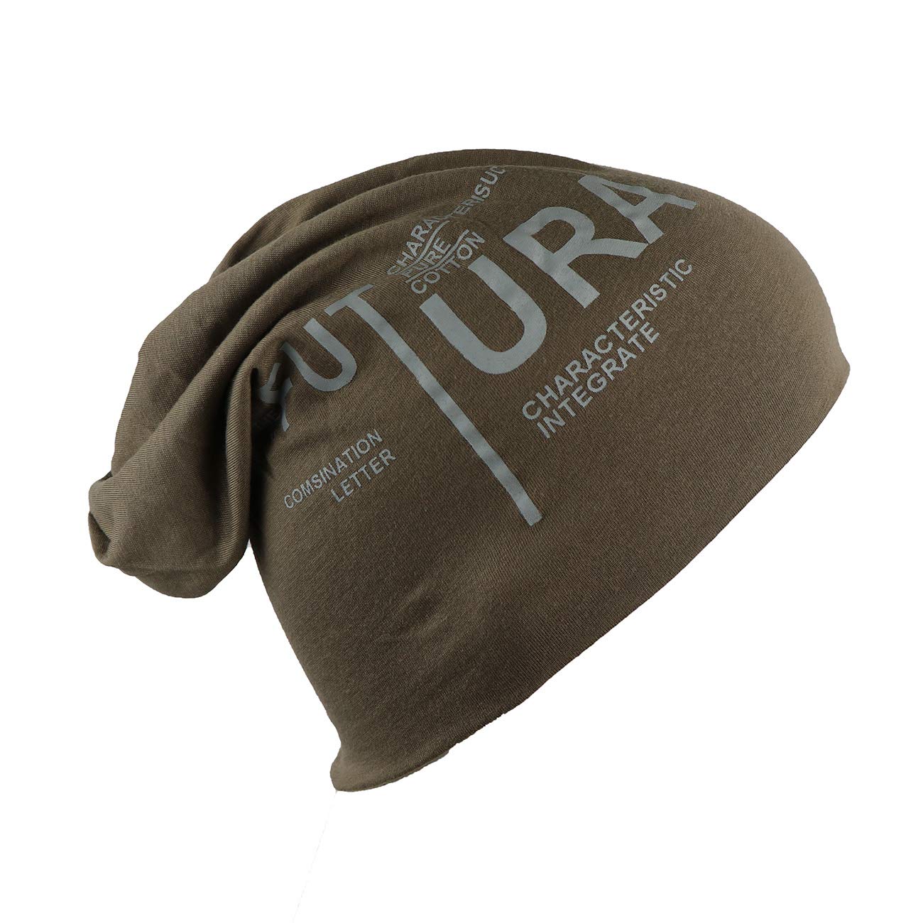 Isweven Baggy Skull Cap Thin Cotton Stretch Beanie Summer Sprort Hat Chemo Cap For Women Men Brown
