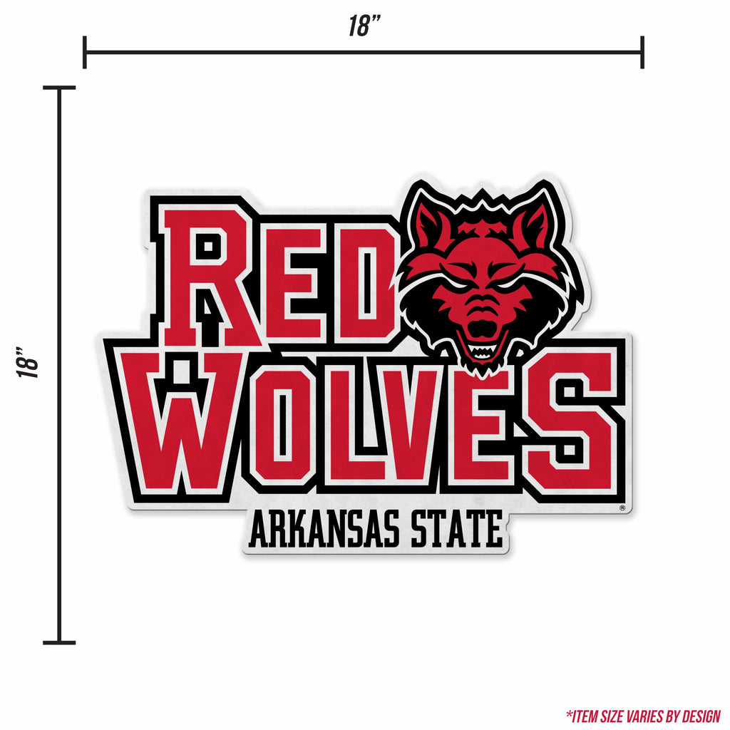 Rico Industries Ncaa Arkansas State Red Wolves Primary Shape Cut Pennant - Home And Living Room D  Cor - Soft Felt Ez To Hang