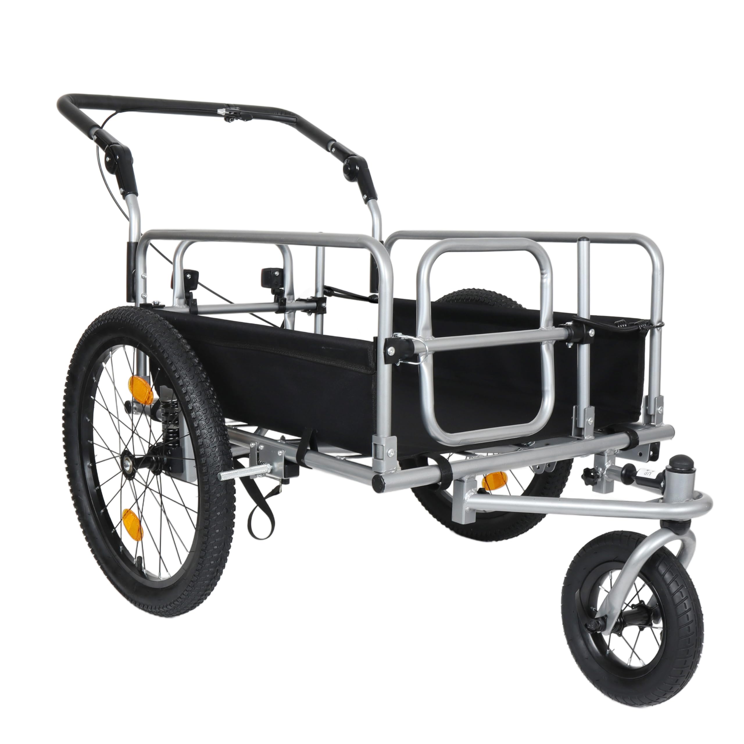 Lightweight Bicycle Trailer, Foldable Bike Cargo Trailer with Universal Hitch, 3-in-1 Portable Bicycle Trailers Folding, for Cam