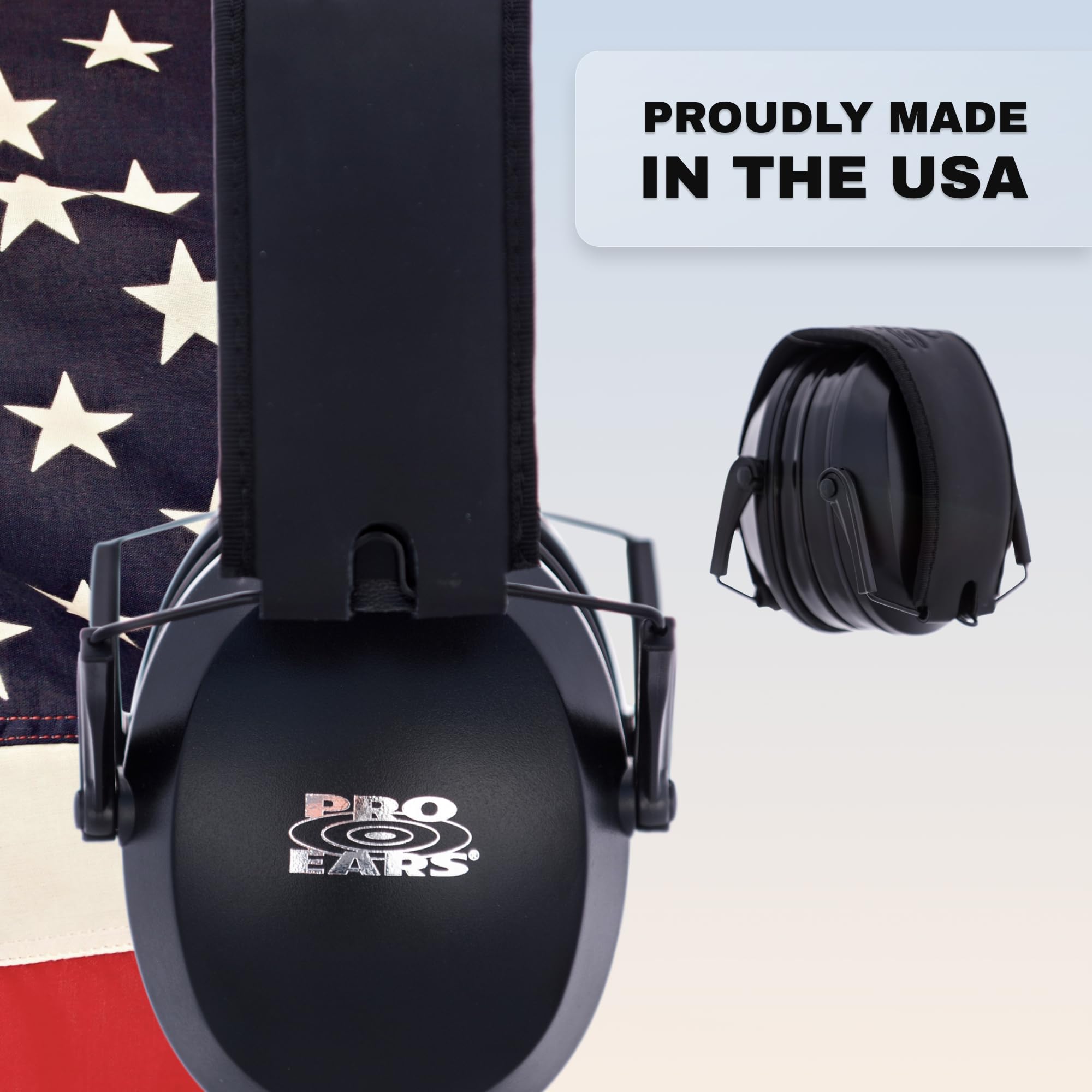 Pro Ears Ultra Gel 22 Noise Reduction Ear Muffs, Lightweight & Slim W/Aviator Gel Ear Seals, Shooting Ranges, Construction, And