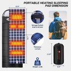 Antarctica Gear Heated Sleeping Bag Liner, 5 Heated Zones With 16000Mah 12V Battery Heated Pad, Electirc Sleeping Bag Heater For