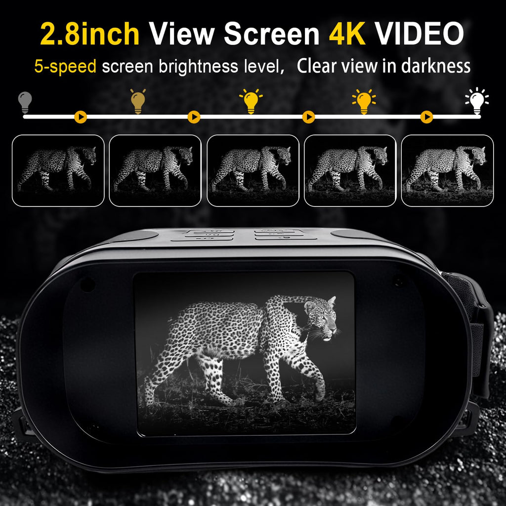 Night Vision Goggles 4K Night Vision Binoculars Adults, Gifts for Men Him Husband Dad 2000mAh Fast Charging Battery,2.8 HD Scr
