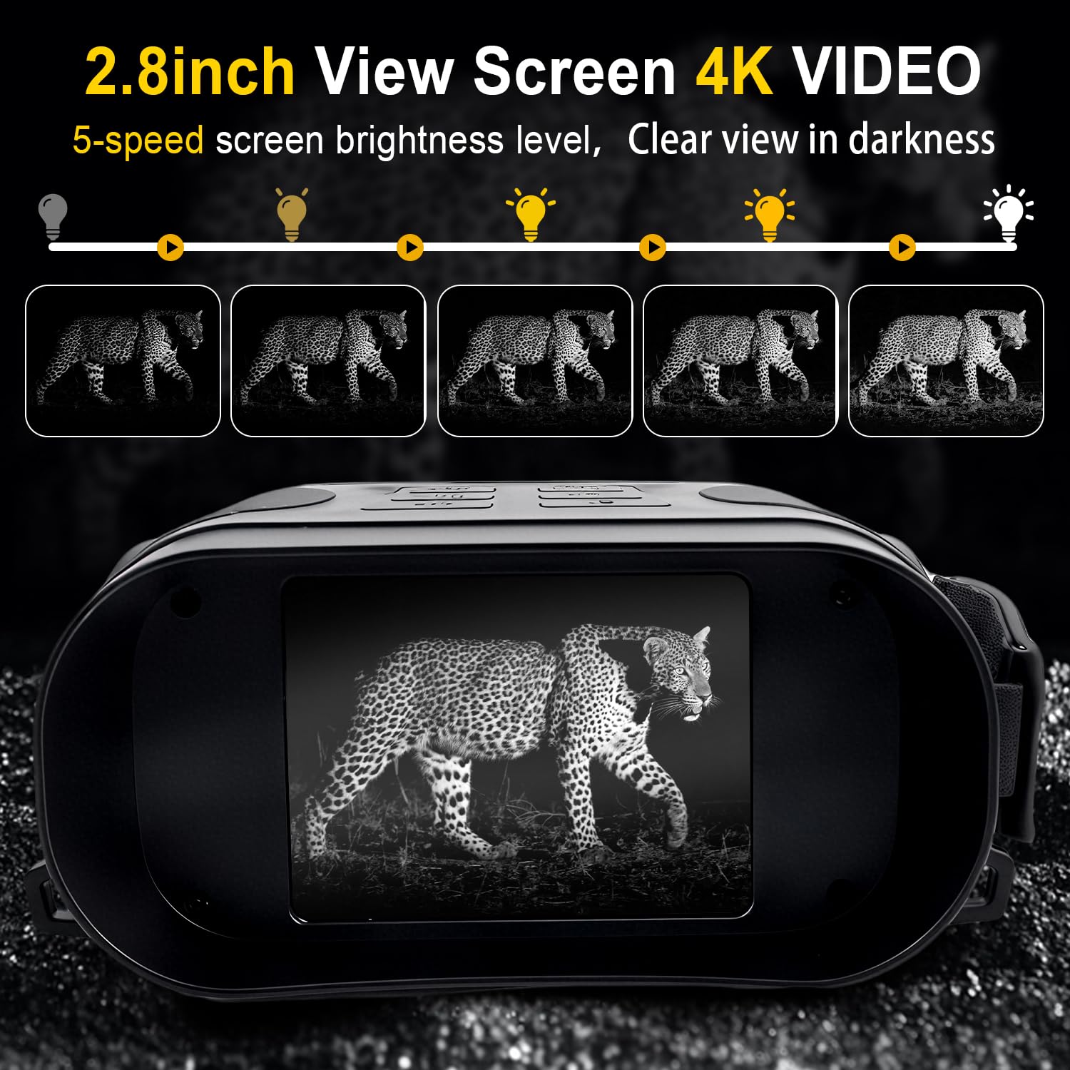 Night Vision Goggles 4K Night Vision Binoculars Adults, Gifts for Men Him Husband Dad 2000mAh Fast Charging Battery,2.8 HD Scr