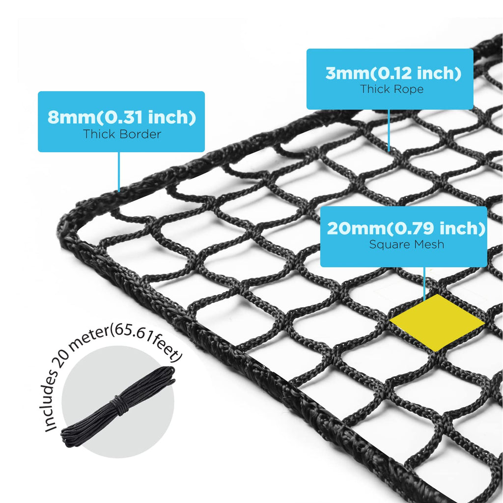 [10 X 15] Practice Golf Net For Training - Suitable For Hockey, Baseball Batting Cage Divider Net - Heavy Duty Golf Sports Netti