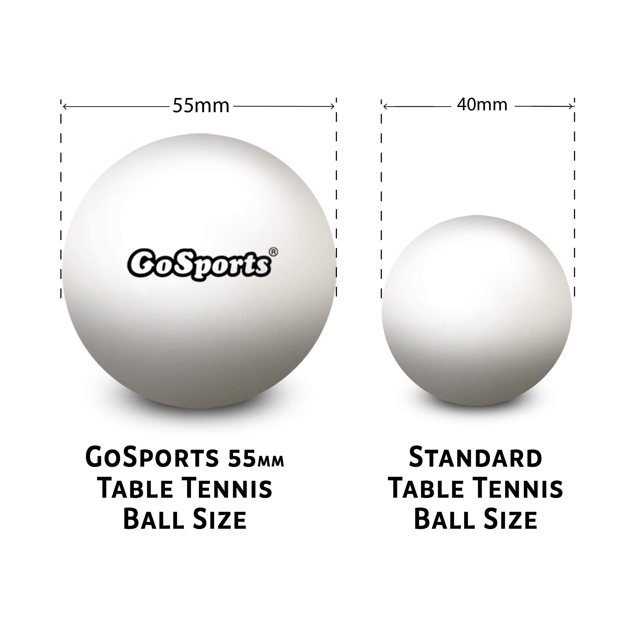 Gosports 55Mm Xl Table Tennis Balls 12 Pack - Jumbo Table Tennis Balls For Training Or Other Toss Games