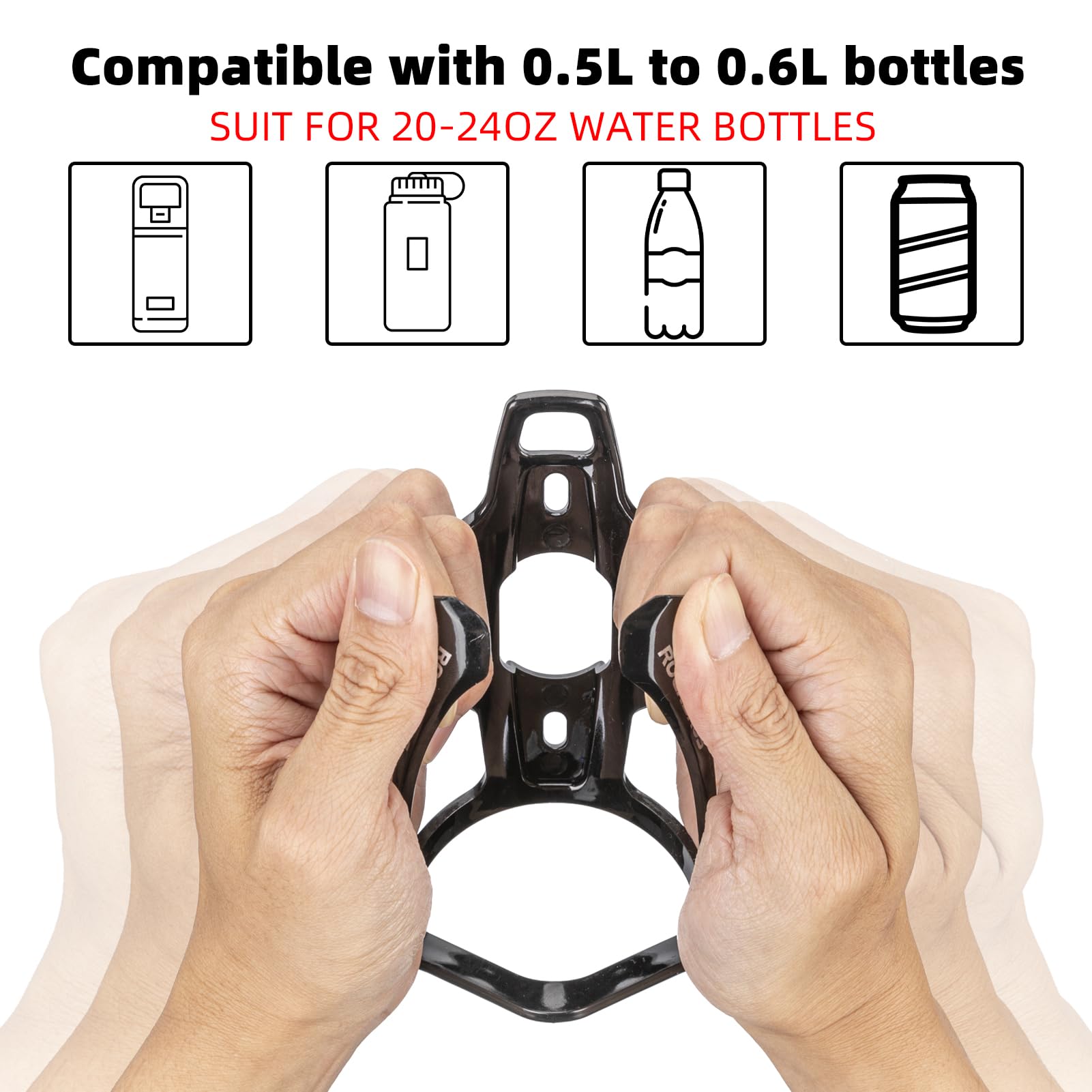 Rockbros Bike Water Bottle Holder Ultra-Light Durable Bicycle Bottle Cages With Screws Tool, Universal Bike Cup Holder Rack For