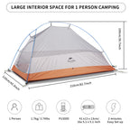 Naturehike Cloud Up 1 Person Tent Lightweight Backpacking Tent With Footprint - 3 Season Camping Hiking Waterproof Backpack 1 Ma