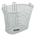 Basket with Hooks White, Front, Removable, Wire mesh Small, Kids Bicycle Basket, White by Biria