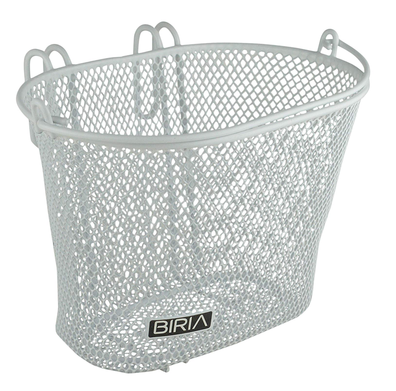 Basket with Hooks White, Front, Removable, Wire mesh Small, Kids Bicycle Basket, White by Biria
