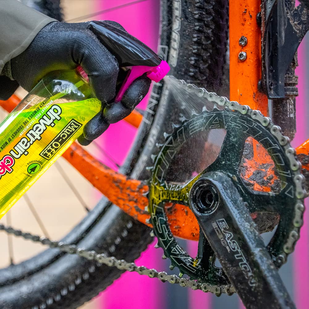 Muc Off Bio Drivetrain Cleaner, 500 Milliliters - Effective Biodegradable Bicycle Chain Cleaner And Degreaser Spray - Suitable F