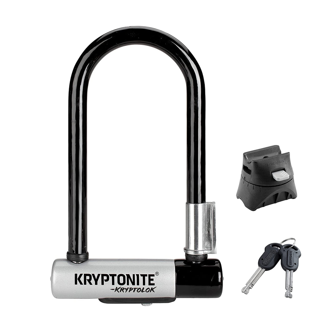 Kryptonite Kryptolok Mini-7 Bike U-Lock, Heavy Duty Anti-Theft Bicycle U Lock, 127Mm Shackle With Mounting Bracket And Keys, Hig