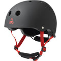 Triple Eight LIL 8 Dual Certified Sweatsaver Kids Skateboard and Bike Helmet with Padded Chin Buckle, Black Rubber, One Size