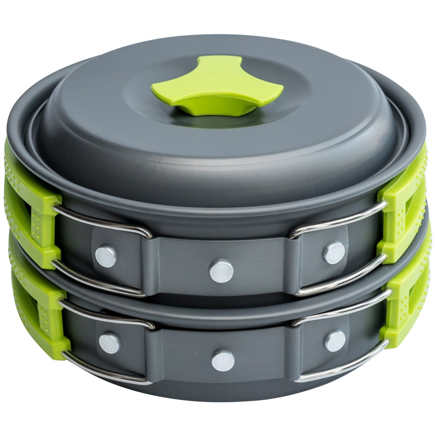 1 Liter Camping Cookware Mess Kit Backpacking Gear & Hiking Outdoors Bug Out Bag Cooking Equipment 10 Piece Cookset | Lightweigh
