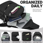 Tuwubi Crossbody Bags for Women, Sling Bag for Men, Small Hiking Backpack Anti Theft Lightweight for Outdoors Travel (M, Black)