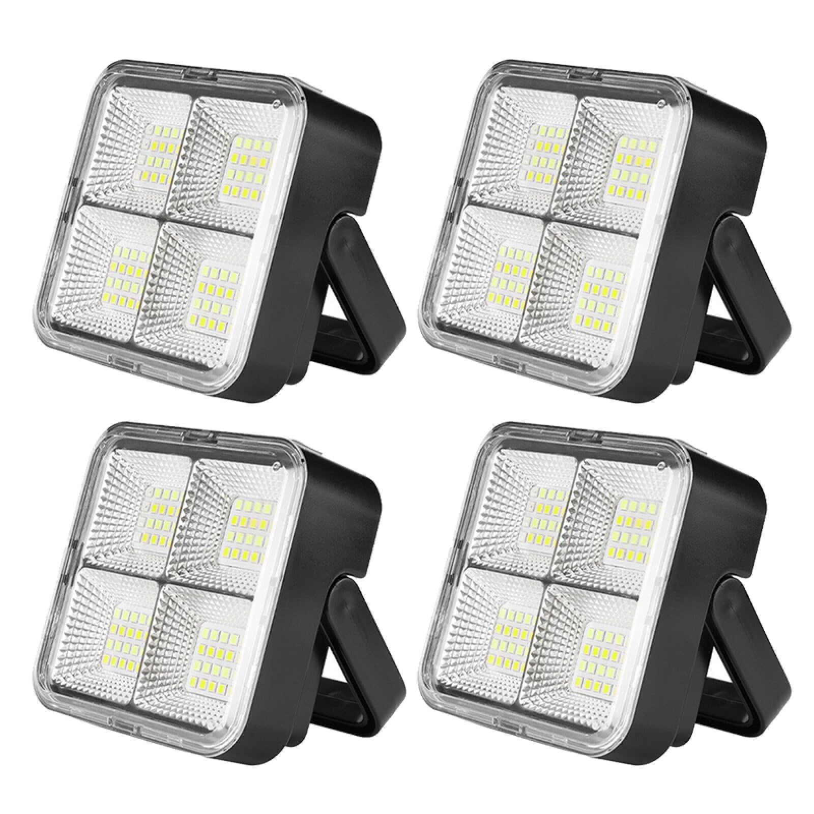 Portable Camping Light,4 Pack Type-C Rechargeable Magnetic Compact Light with Foldable Stand, 2-in-1 Hands-Free Camping Lanterns