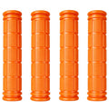 Kasteco 2 Pairs Bicycle Handle Bar Grips Mushroom Grips for BMX/Road Mountain Bikes (Orange)