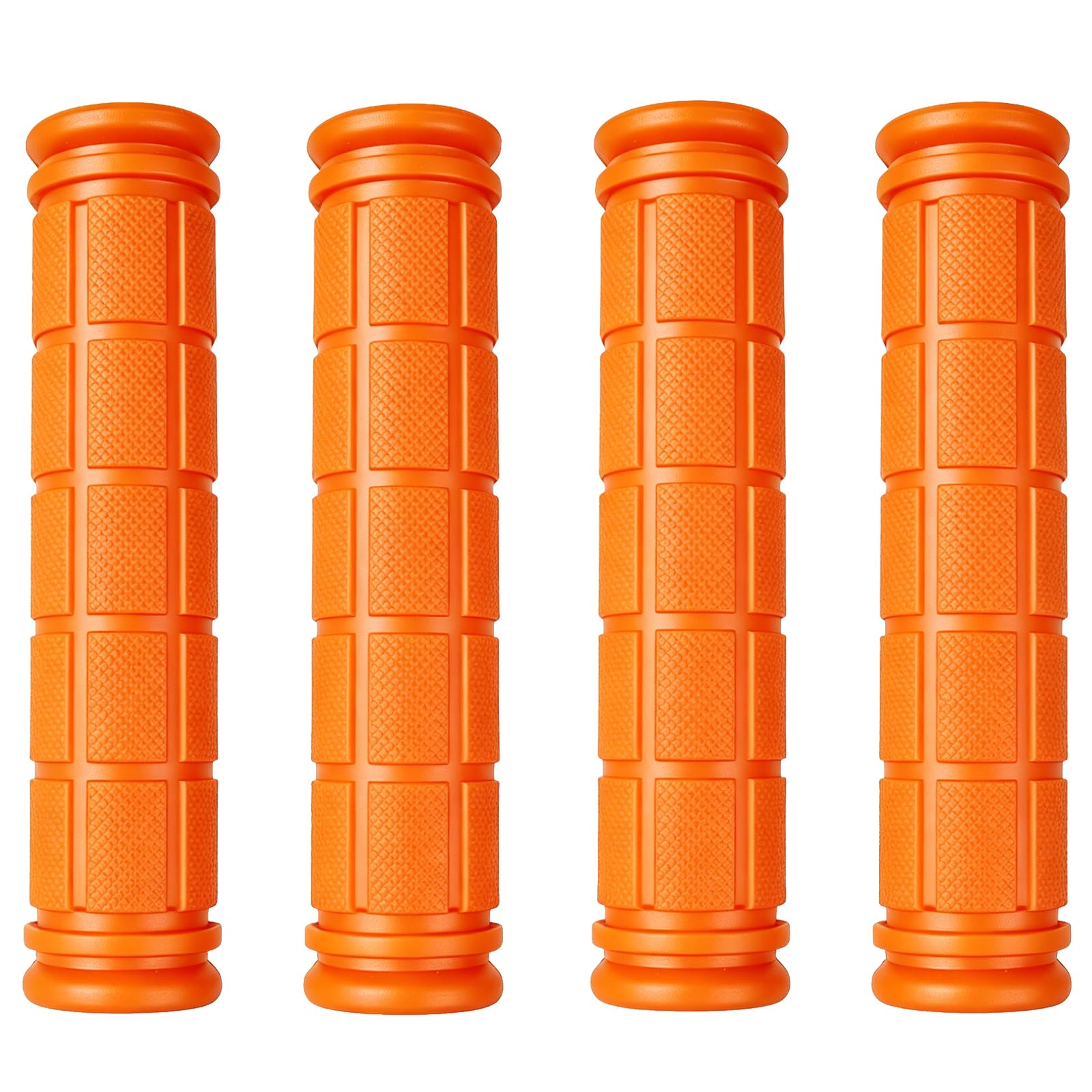 Kasteco 2 Pairs Bicycle Handle Bar Grips Mushroom Grips for BMX/Road Mountain Bikes (Orange)