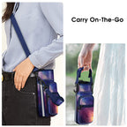 Casebot Water Bottle Carrier Bag Sling Case, Sports Water Bottle Pouch Holder Sleeve With Adjustable Shoulder Hand Strap And 2 P