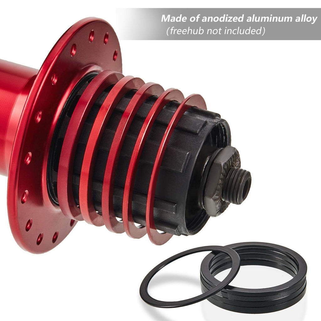 Frienda 10 Pieces Bike Bicycle 7 8 9 10 11 Speed Cassette Washer Anodized Aluminium Alloy Flywheel Hub Washer 1Mm 1.5 Mm 2 Mm 2.