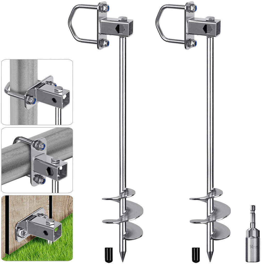 Insaga Multi-Purpose Ground Anchors Screw In, Fully Welded Shed Anchor Kit, 30 Earth Anchor, Mobile Home Anchors For Trampoline,