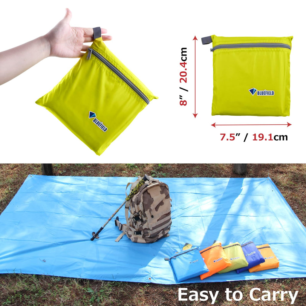 Azarxis Tent Tarp Waterproof Camping Tarpaulin Groundsheet Footprint For Hiking Backpacking (L, Green)