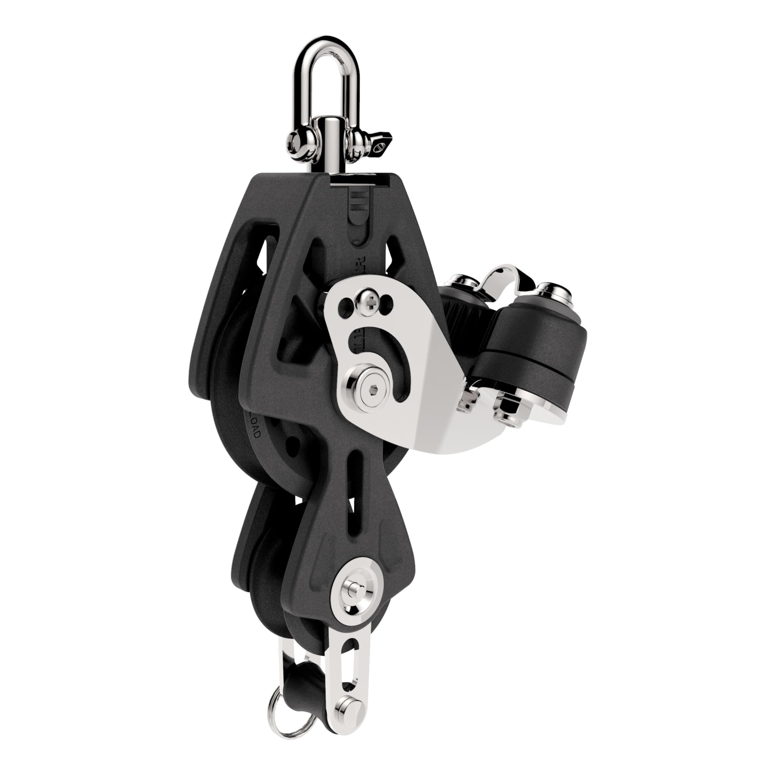 Lewmar 50Mm Synchro Block Fiddle Becket Cam, 990 Lb Working Load Limit, Accommodates 1/4'' - 3/8 Lines, High-Density Free-Spin B
