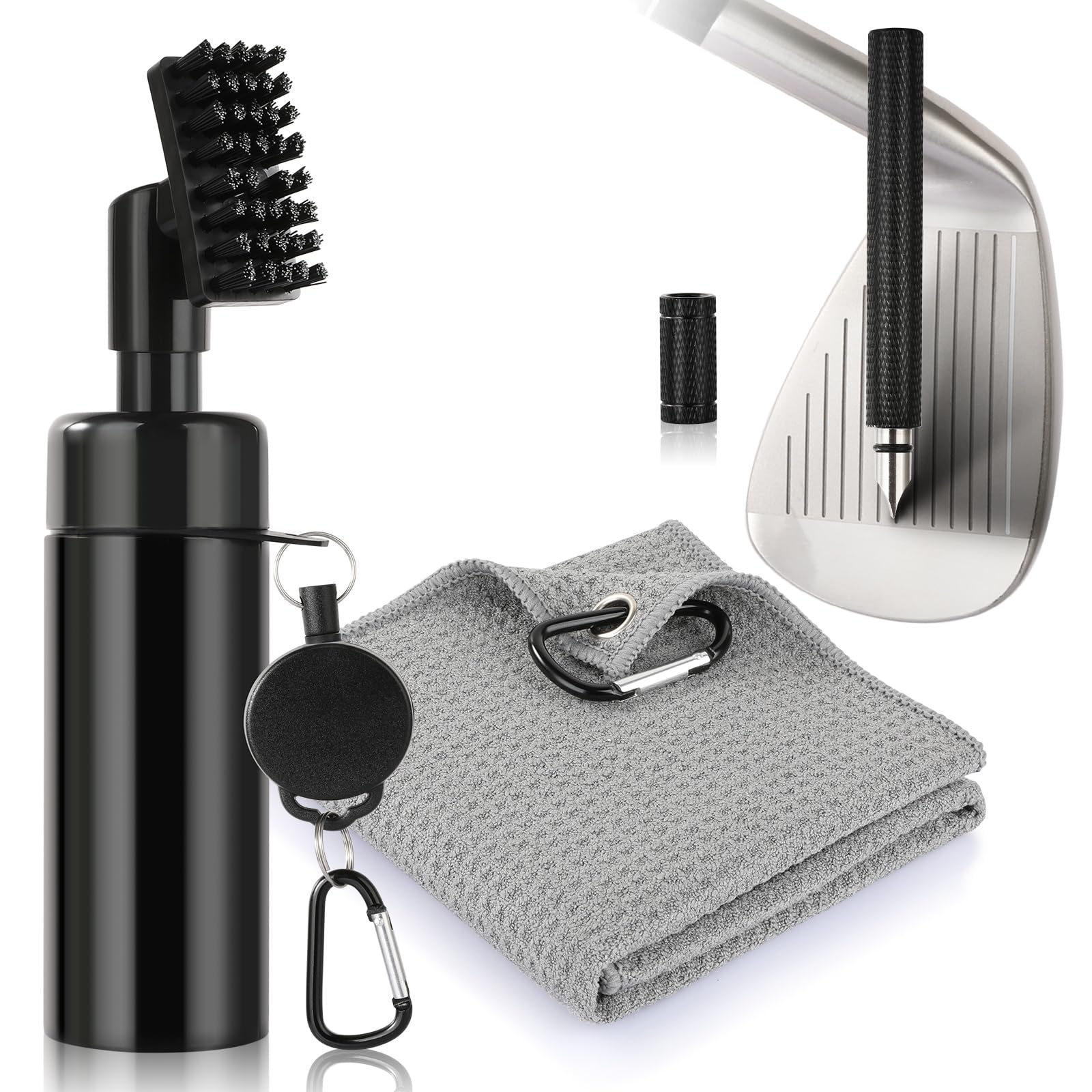 Lovegoo Golf Club Cleaner 3-In-1 Golf Club Cleaning Kit Includes Golf Club Brush Wtih 5 Oz Water Groove Sharpener Tool And Golf